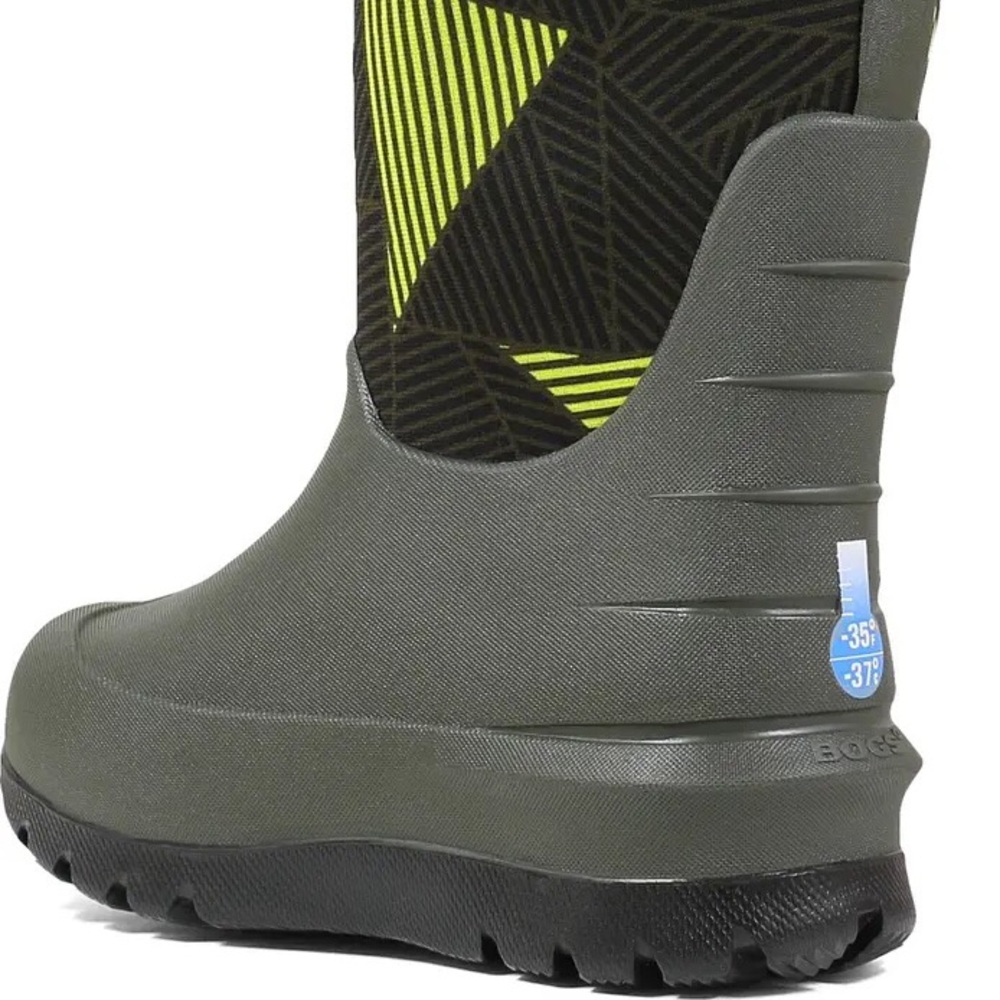 Bogs Insulated Waterproof Boots, Toddler 10, 11, Neo Classic Big Geo, Boys - Picture 4 of 15